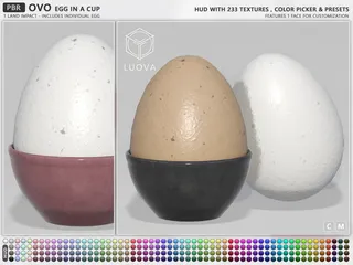 Ovo Egg in Cup, Second Life home decor