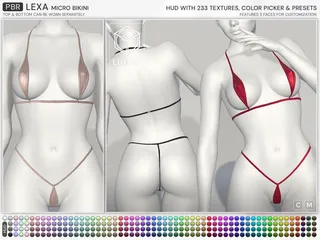 Lexa Micro Bikini Lustre, Second Life mesh clothing