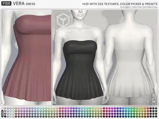 Vera Dress, Second Life mesh clothing