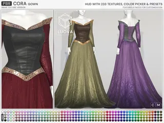 Cora Gown Briar, Second Life mesh clothing