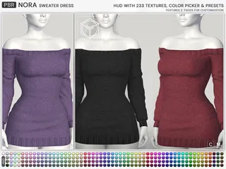 Nora Sweater Dress, Second Life mesh clothing