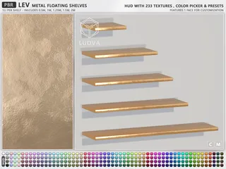 Lev Floating Shelves Metal, Second Life home decor