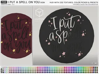 Animated Circle Sign, Second Life home decor