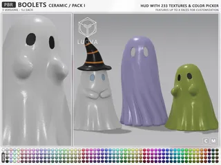 Boolets Ceramic - Pack I, Second Life home decor