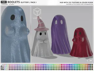 Boolets Glittery - Pack I, Second Life home decor