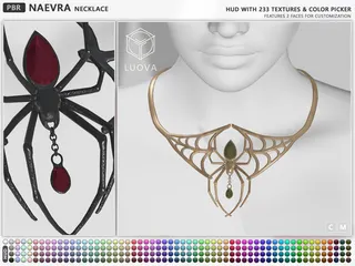 Naevra Necklace, Second Life mesh jewellery